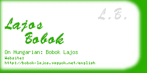 lajos bobok business card